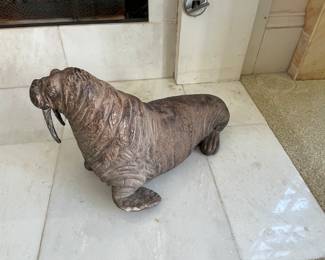Walrus statue.
