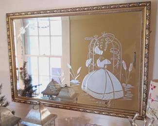 Vintage etched mirror...