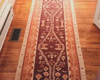 Flat weave runner (11' 6" x 2' 6")...