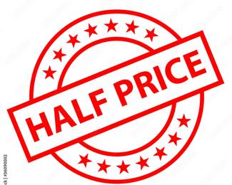 Most everything is reduced to half price today unless it's marked in red (RED IS FIRM!). Please arrange your own loading and pickup before you buy! All items must be removed from the property before 3:00. Come see us! 