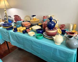 An extensive collection of Fiestaware. Some items we’ve never come across before.