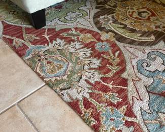 Tommy Bahama area rug – “Jamison” it measures 8 x 10. It is 100% wool pile.