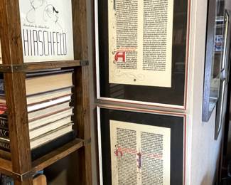 2 framed original Latin bible manuscripts on the Apocalypse