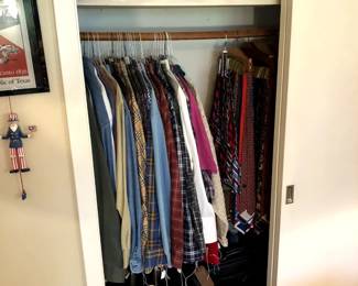 Lots of Ralph Lauren Polo, Brooks Brothers, Burberry men's shirts, Plus size.