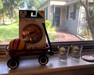 Lots of Rockets championship items from the 90s