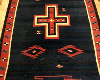 Vintage Navajo rug, purchased in Santa Fe, NM in the 90s