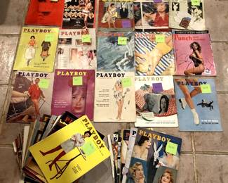 Over 100 vintage Playboy magazines, many early issues.