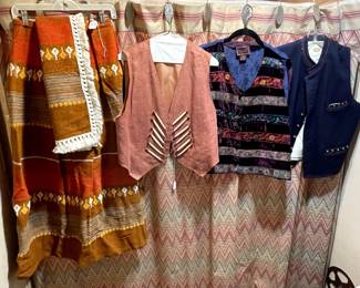 long skirt with matching shawl