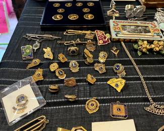 Gold lion club pins