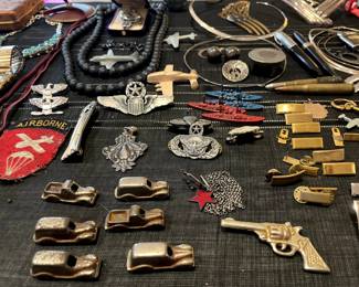 Lots of vintage military and vintage toy items