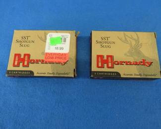 Lot 39. Seven Hornady 20-gauge 2 3/4" 250 grain SST slugs for rifled barrels.