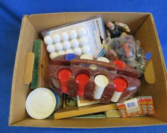 Lot 48. Poker Chips, Playing Cards, Cribbage Board, and More