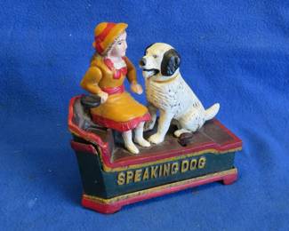 Lot 54. Cast Iron Speaking Dog Bank