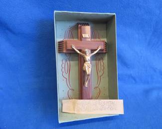 Lot 58. Crucifix containing Last Rites items