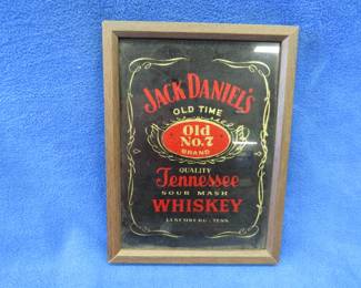 Lot 65. 12" x 9" Jack Daniels sign and more