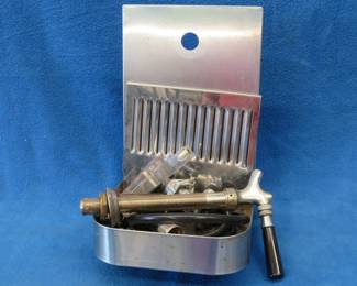 Lot 73. Keg tap with hose and drip pan