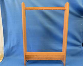 Lot 80. Oak fishing rod holder.&nbsp; 26" x 39" x&nbsp; 5 1/2"