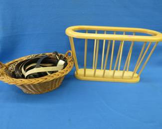 Lot 103. Basket&nbsp;of belts and more