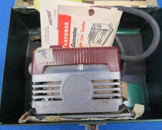Lot 114. Cummins sander with manual and a metal storage box