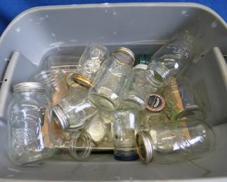 Lot 127. Ball and other Mason Jars, Tote Included