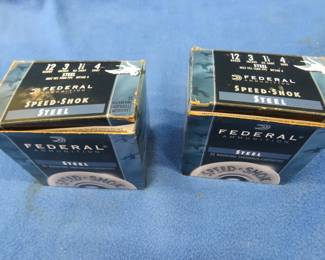 Lot 133. 50 Federal 7 1/2-shot, 12-gauge shells in boxes that are marked 3" Steel Shot