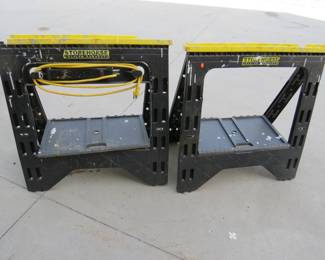 Lot 150. Store Horse Folding Plastic Saw Horses with Surge Protector