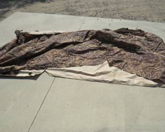 Lot 160. Camo from a Beavertail Haystack&nbsp; Hunting Blind. No Frame