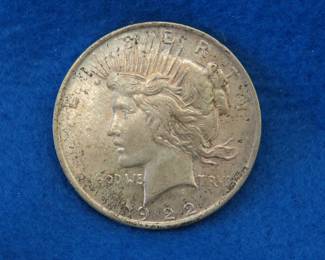Lot 176. 1922 P Peace silver dollar