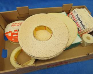 Lot 203. Sale tags and pins, and more