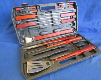 Lot 206. Grilling Tools and Case