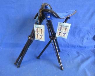 Lot 208. Pair of Tofasco Folding Tripod Stools