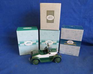 Lot 224. Hallmark Kiddie Car Classics 1926 Speedster, 1998 Nascar 50th Anniversary, 1948 Murray Pontiac, 1950 Murray Torpedo, and 1955 Murray Royal Deluxe