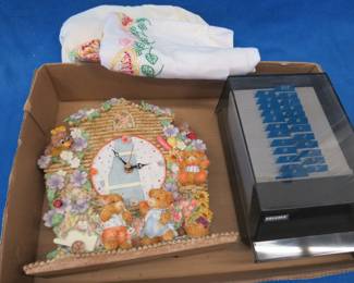 Lot 232. Unused Rolex, sorry, I meant "Rolodex", a clock, and more