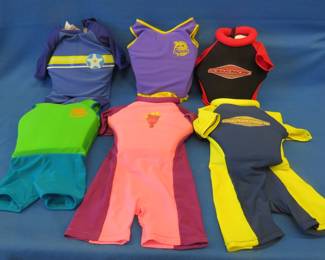 Lot 260. Six small infant floating swimsuits