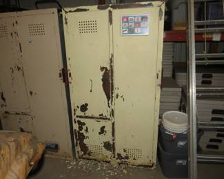 Lot 270. 41" x 74" x 18" metal locker. Bring help to load