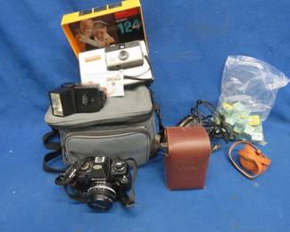Lot 343. Kodak Instamatic 124, Nikon N2000, Ansco Rediflex, and More