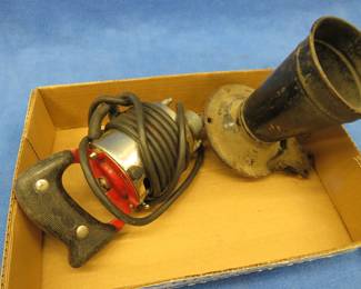 Lot 348. Vintage horn and an untested drill