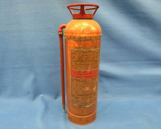 Lot 359. Copper American LaFrance fire extinguisher