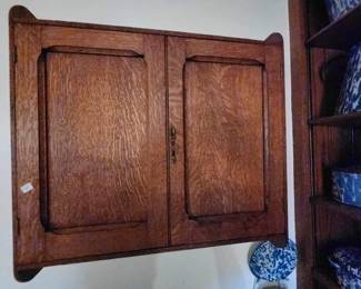 Oak Double Door Medicine Cabinet