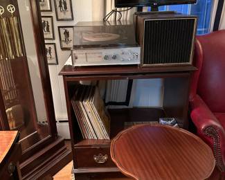 Clocks, tv, tables, records, end tables