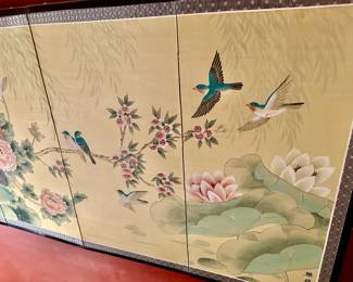 Original four-panel Chinese painting