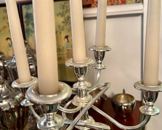 Silver candelabra