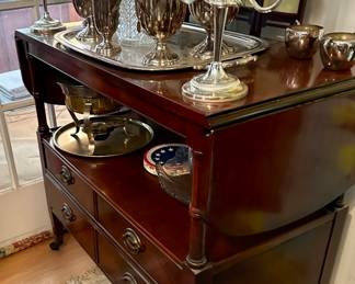 Mahogany and silver go quite well together