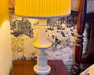 Beautiful lamp and nice mahogany stand