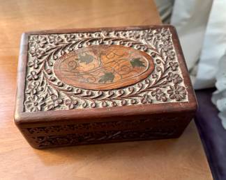 Carved trinket box