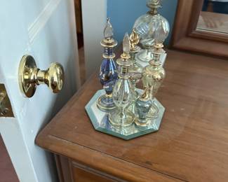 Perfume bottles and lamps