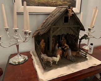 German hand crafted nativity set