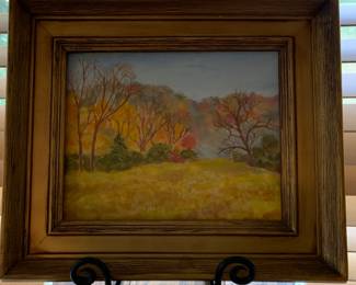Hand painted fall scene 