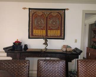 Silk wall handmade tapestry