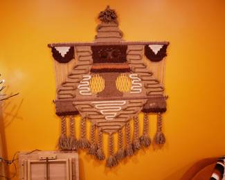 Vintage macrame wall hanging